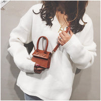 L-package Fashion Classic Mini Crossbody Bags Top Handle Clutch Handbags Square Leather Shoulder Handbag For Women's
