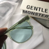 S-sunglasses New Gentle Monster man or Women eyeware Cat Eye Mirrored Flat Lenses Street Fashion Metal Frame Women Sunglasses For W BACK 01