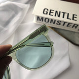 S-sunglasses New Gentle Monster man or Women eyeware Cat Eye Mirrored Flat Lenses Street Fashion Metal Frame Women Sunglasses For W BACK 01