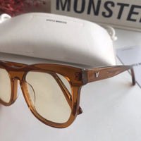 S-sunglasses New Gentle Monster man or Women eyeware Cat Eye Mirrored Flat Lenses Street Fashion Metal Frame Women Sunglasses For W BACK 01