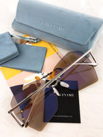 S-sunglasses F.O.R A.R.T‘S S.A.K.E BURTON Classic Aviator Mirrored Flat Lens Sunglasses Metal Frame 63-12-145