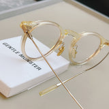 S-sunglasses 2021 Gentle Glasses For Jojo With White Round Case in Metal Frame with Anti Radiation and Anti Reflective for Women/Anti Radiation/Blue Light/Replaceable Optical Lens/Metal Hinge/High Quality Hinge/High quality/Eye glasses on sale