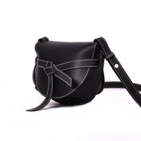 L-package Women Gate Saddle Shaped Crossbody Bag Shoulder Purse ce leather Adjustable shoulder owhidstrap