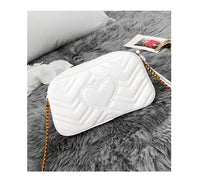 L-package GC Marment Style ‎448065 matelassé Mini Bag PU Leahter Elegant Quilted Shoulder Bag Stylish Crossbody Bag Square Tote Bag