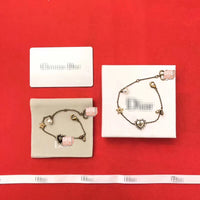 J-jewelry Dior Women’s Link Charm Bracelet Clover Star Heart Pendant Charms Bracelet Bangles for Girls