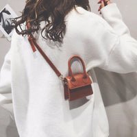 L-package Fashion Classic Mini Crossbody Bags Top Handle Clutch Handbags Square Leather Shoulder Handbag For Women's