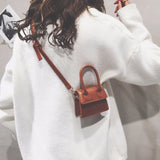 L-package Fashion Classic Mini Crossbody Bags Top Handle Clutch Handbags Square Leather Shoulder Handbag For Women's