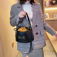 L-package 22-14-13 Women Handbag Designer Leather Hobo Handbags Shoulder Bucket Crossbody Purse