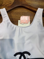D-clothing Women One Piece Vintage Deep V Neck Halter Backless Monokini Swimsuits Bathing Suits