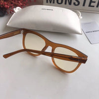 S-sunglasses New Gentle Monster man or Women eyeware Cat Eye Mirrored Flat Lenses Street Fashion Metal Frame Women Sunglasses For W BACK 01