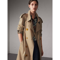 D-clothing Burberry Women's Causal Double Breasted Spring Fall Long Trench Coat with Belt