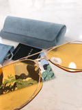 S-sunglasses F.O.R A.R.T‘S S.A.K.E casino Sunglasses for Women, Cat Eye Mirrored Flat Lenses Metal Frame Sunglasses UV400 62-16-145