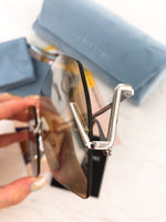S-sunglasses F.O.R A.R.T‘S S.A.K.E BURTON Classic Aviator Mirrored Flat Lens Sunglasses Metal Frame 63-12-145