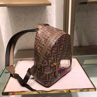 H-bag Fendi MINI BACKPACK Small multicolor canvas backpack 20cm