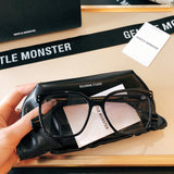 S-sunglasses New Fashion Oversized Square Black Frame Eyewear  Gentl Monster For Ata Acetate Frame Eyeglasses UV Spectacles Plain Replaceable Lens Blue Light Glasses with Myopia Frame for Men Women