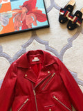 D-clothing Dior Riders Clothes Black/Red Leather Jacket Locomotive Suit
