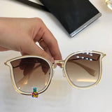 S-sunglasses Fendi Aviator Large Metal Unisex Sunglasses Designer Polarized 100% UV Protection For 0387