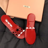 S-shoe MIU MIU Women Men Bath Shower Slippers Shower Sandals Patterned Non Slip Beach Sandal