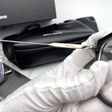 S-sunglasses 2021 Monster Square Computer Glass For Mosey With White Round Case Anti Radiation Gaming Replaceable Eyeglass for Prescription Lens Optical Frame Blue lens Eyewear Eyeglass Peculiar Glasses for Men Women Eyewear