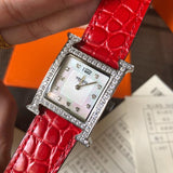 W-watch h.e.r.m.e.s Heure H watch, 21 x 21 mm Steel watch with sunburst stamped motif