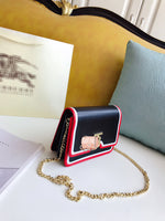 M-Handbag Burberry 21-16cm Women Small Vintage Satchel Crossbody Bag PU Leather Saddle Shoulder Purse Handbag