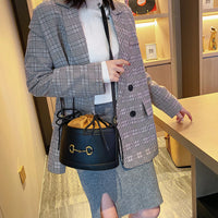 L-package 22-14-13 Women Handbag Designer Leather Hobo Handbags Shoulder Bucket Crossbody Purse