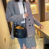 L-package 22-14-13 Women Handbag Designer Leather Hobo Handbags Shoulder Bucket Crossbody Purse