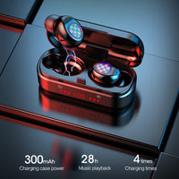 E-electronic V7 TWS Bluetooth 5.0 Headphones Earphone Wireless Headset With LED Digital Display Hot Discounted Sale Earbuds Wireless Bluetooth Earphones With Digital Display Battery Smart Charging Cabin Case