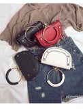 L-package Womens Crossbody Noble Clutch Ladies Cute Purse Wallet Shoulder Bags Ring Handbags for Women Phone Wallet Shell Purse-mini red