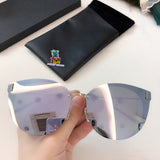 S-sunglasses Dior Women's Oval Cat Eye Sunglasses For CD0230S Lady Metal Shades Luxury Sunglasses Female Driving Glasses Fashion Women Mirror Eyewear Frame Metal Temple UV400