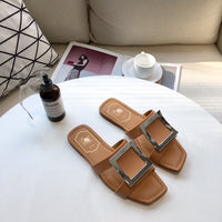 S-shoe R.O.V Womens Flat Sandals Slides Open Toe Slip On Shoes for Summer