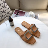 S-shoe R.O.V Womens Flat Sandals Slides Open Toe Slip On Shoes for Summer