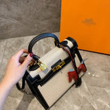 M-Handbag Hermès 28-23cm Womens Soft Leather Purses and Handbags Crossbody Bags Multifunctional Shoulder Bag Satchels for Women
