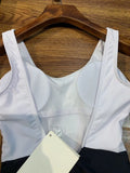 D-clothing Women One Piece Vintage Deep V Neck Halter Backless Monokini Swimsuits Bathing Suits