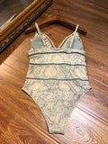 D-clothing Zimmermann Women's Ruffled One Piece Swimsuit Solid Adjustable Strap Bathing Suits Swimwear