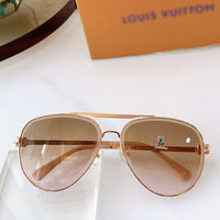 S-sunglasses Louis Vuitton High Qulity women's Round Metal Sunglasses Shades For Z1618E Female Ladies Brown Eyewear Women's Polarized Square Sunglasses Oversized Black Shades Flat Lens Male Female Fashion Driving Glasses
