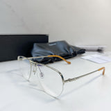 S-sunglasses Silver Metal Semi-rimless Aviator Frame For Idris With Bold Acetate Temple Tips Unisex Frame Good Eye Protection Computer Anti Radiation Anti Blue Light Light Weight Eyeglass