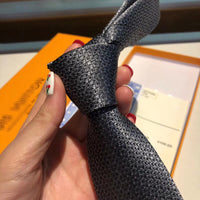 A-accessories Louis Vuitton Men's Cotton Solid Stripe Skinny Tie Slim Necktie For Wedding Party
