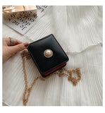 L-package Leather Makeup Lipstick Case with Mirror for Purse Cosmetic Pouch Travel Makeup Bag Holder Fits of Lipstick Travel Purse Storage with Chain