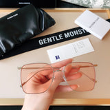 S-sunglasses 2021 Monster Glasses For Reme With White Round Case Women Square Metal Sunglasses Men Retro Small Square Sun Glasses Female Glasses Frame Shades Eyeglass