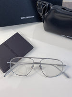 S-sunglasses Korean Women Style Unisex Eyeglasses For Raffles Lens Eyeglass Silver Aviator Frames Optical Computer Eyewear Protection Radiation Protection Light Sunlight Blocking Optical Titanium Metal Stainless-steel Screws