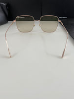 S-sunglasses Men's UV-Proof Strong Light Sunglasses For Diane Classic Silver Square Frame 99.9% UV Protected Brown Lenses for Driving Eye Glasses Reflective Lenses Big Face