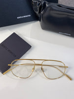 S-sunglasses Korean Women Style Unisex Eyeglasses For Raffles Lens Eyeglass Silver Aviator Frames Optical Computer Eyewear Protection Radiation Protection Light Sunlight Blocking Optical Titanium Metal Stainless-steel Screws