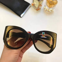 S-sunglasses Women Retro Metal Frame Mirrored Sunglasses Oversized Cat Eye Glasses eyewear for Fendi 0265