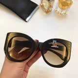 S-sunglasses Women Retro Metal Frame Mirrored Sunglasses Oversized Cat Eye Glasses eyewear for Fendi 0265