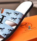 S-shoe H.e.r.m.e.s Spring Summer Style Women Shoes Large Size Line-styled Open Toe Block Sandals Women's Printing Sandals Beach Shoe Slippers Summer Soft Footwear Female Water Shoes Slides Outdoor Rubber Flat