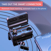 E-electronic S20 Mirror Bluetooth 5.2 Wireless Earphones With 3D Touch LED Stereo Audio Sport Earbuds Waterproof Wireless Headsets Headphone Reflective Design TWS Touch Control Stereo Sports With Mic Headset