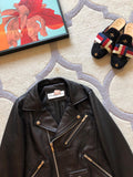 D-clothing Dior Riders Clothes Black/Red Leather Jacket Locomotive Suit
