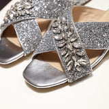 S-shoe MIU MIU New Women Casual Summer Flat Slippers Flip Flops Female Crystal Outside Shoes Girls Comfortable Woman Footwear