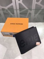 A-accessories Supreme NO.M60332 11.5-9cm Wallets for Women Women Small Wallet Lady Short Wallet Bifold Leather Multi-purpose Wallet with ID Window